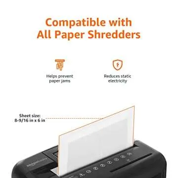 Amazon Basics Shredder Lubricant & Sharpening Sheets 12-Pack