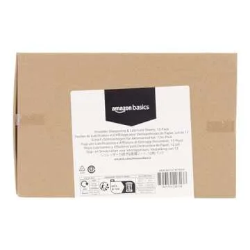 Amazon Basics Shredder Lubricant & Sharpening Sheets 12-Pack