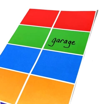 Vibrant Self-Adhesive Labels for Easy Moving Organization