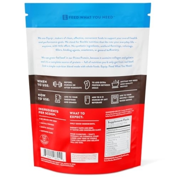 Equip Foods Prime Protein Powder Clean Beef Protein Supplement