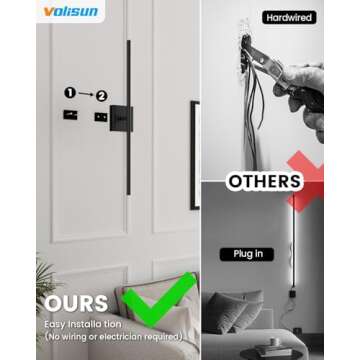 VOLISUN Rechargeable Wall Sconce Set - Modern LED Lighting