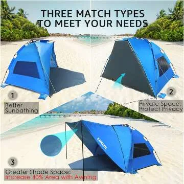 LUXCOL Portable Removable Tent | No Installation Needed