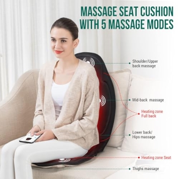 Snailax Vibration Back Massager with Heat for Ultimate Relaxation