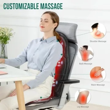 Snailax Vibration Back Massager with Heat for Ultimate Relaxation