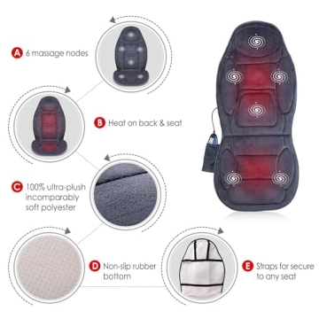 Snailax Vibration Back Massager with Heat for Ultimate Relaxation