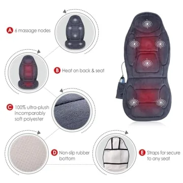 Snailax Vibration Back Massager with Heat for Ultimate Relaxation