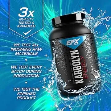 EFX Sports Karbolyn Energy | Performance Carbohydrate Powder + Caffeine | Carb Load & Energize | 250mg Caffeine | Sugar Free | 38 Servings (Neutral)