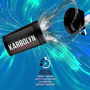 EFX Sports Karbolyn Energy | Performance Carbohydrate Powder + Caffeine | Carb Load & Energize | 250mg Caffeine | Sugar Free | 38 Servings (Neutral)