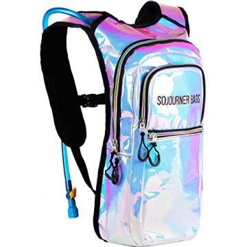 SOJOURNER Rave Hydration Pack Backpack - 2L Water Bladder Included for Festivals, Raves, Hiking, Bik...