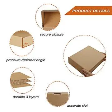 PHAREGE 12x9x3 Shipping Boxes for Small Business 20 Pack