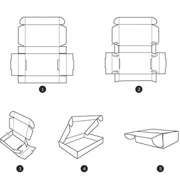 PHAREGE 12x9x3 Shipping Boxes for Small Business 20 Pack