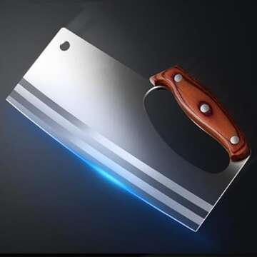 Meat Cleaver,Cleaver Knife, Chinese Style Kitchen Stainless Steel Cutting Meat Knife Special Super Sharp Ladies Slicing Vegetable Fruit Cooked Food Knives (Color : ABC)
