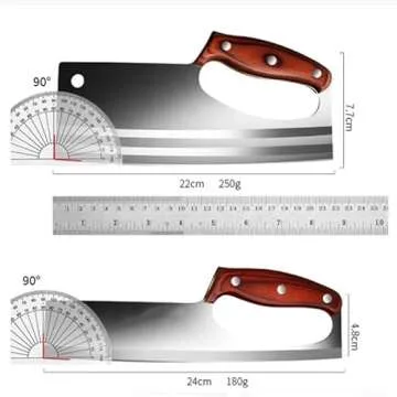 Meat Cleaver,Cleaver Knife, Chinese Style Kitchen Stainless Steel Cutting Meat Knife Special Super Sharp Ladies Slicing Vegetable Fruit Cooked Food Knives (Color : ABC)