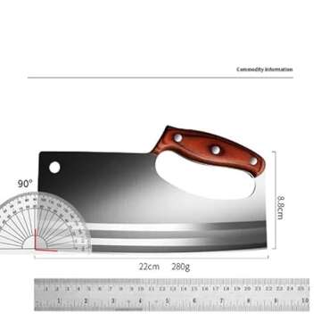 Meat Cleaver,Cleaver Knife, Chinese Style Kitchen Stainless Steel Cutting Meat Knife Special Super Sharp Ladies Slicing Vegetable Fruit Cooked Food Knives (Color : ABC)