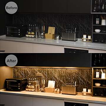 Under Cabinet LED Lighting Kit Plug in or Hardwired, 6 pcs 12 Inches Light Strips, 2000 Lumen, Super...