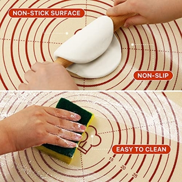 Large Silicone Baking Mat – Non-slip, Easy Clean & Reusable