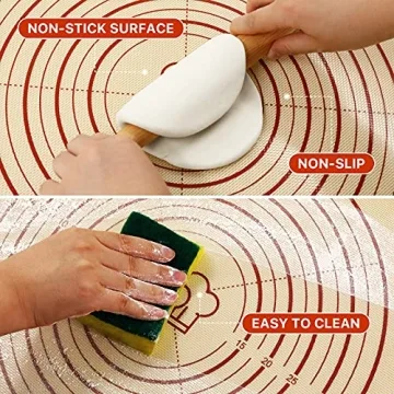 Large Silicone Baking Mat – Non-slip, Easy Clean & Reusable