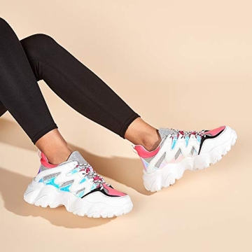 LUCKY STEP Women Chunky Platform Sneakers for Stylish Comfort