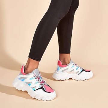 LUCKY STEP Women Chunky Platform Sneakers for Stylish Comfort