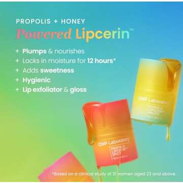 CNP Honey Lip Butter - Propolis Lipcerin™ Lime, Hydrating Overnight Manuka Lip Balm & Mask, 12hrs Long-lasting Moisture, Gifts for Women, Korean Skin Care, 0.5 fl.oz.