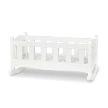 Melissa & Doug Wooden Play Cradle for Dolls and Stuffed Animals
