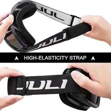 JULI Ski Goggle/Snow Snowboard Goggles for Men, Women & Youth - 100% UV Protection Anti-Fog Dual Lens(White Frame+35% VLT Citrus Orange Len)