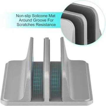 Universal Dual Laptop Vertical Stand for 17.3 Inch Laptops