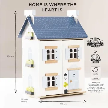 Le Toy Van Wooden Sky Doll House for Kids - Safe & Sturdy