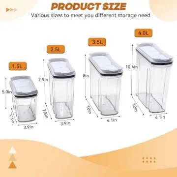 FreshKeeper Airtight Food Storage Cereal Containers