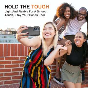 Ezanmull for Samsung Galaxy A16 5G Phone Case, [15 FT Military Grade Drop Protection] [Glass Screen Protector + Camera Lens Protector] Non-Slip Shockproof Case for Samsung Galaxy A16 5G (Black)