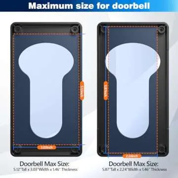 Wireless Video Doorbell Mount for Ring/Blink/Eufy, Compatible with Ring 4/3/2/1, No Drill Anti Theft Camera Mount, Camera Holder with Double Screw Fixing, Black (Not Include Doorbell)