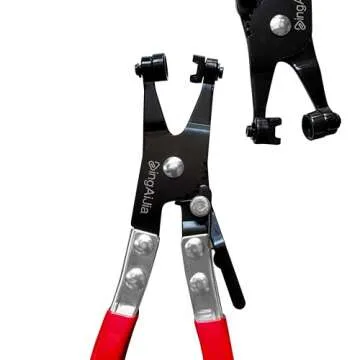 Professional Hose Clamp Pliers Repair Tool Swivel Flat Band for Removal and Installation of Ring-Type or Flat-Band Hose Clamps