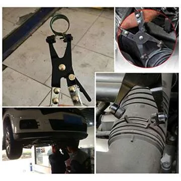 Professional Hose Clamp Pliers Repair Tool Swivel Flat Band for Removal and Installation of Ring-Type or Flat-Band Hose Clamps