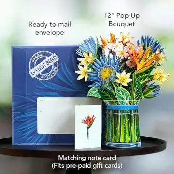 3D Flower Bouquet Pop Up Greeting Cards