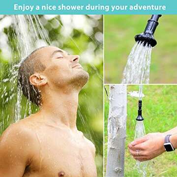 Sportneer Camping Shower Bag, Solar Heating Portable Shower Bag 20L/5 Gallon Camp Shower Removable H...