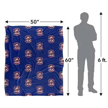 South Carolina State University Bulldogs Blanket, 50"x60", Logo Pattern, Silky Touch Super Soft Throw