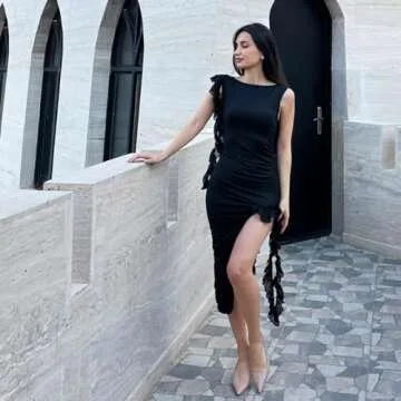 JENN ARDOR Nude Kitten Heels Comfortable Slingback Pumps