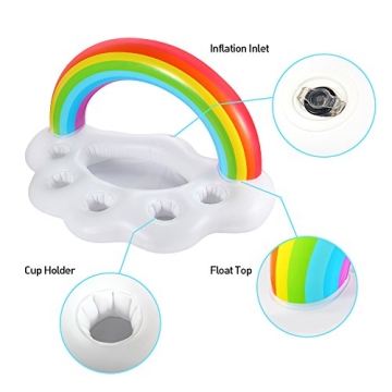 Rainbow Cloud Drink Holder for Summer Fun and Parties