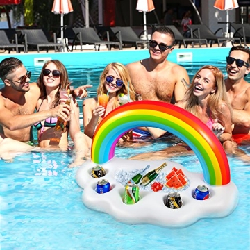 Rainbow Cloud Drink Holder for Summer Fun and Parties