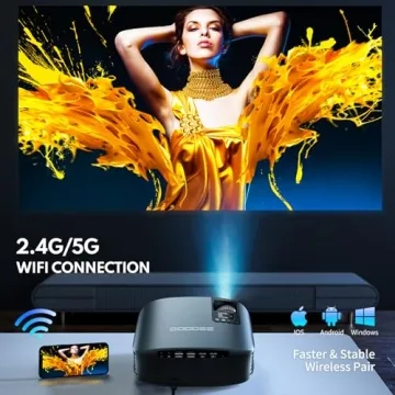 GooDee 4K Mini Projector - WiFi Bluetooth Supported
