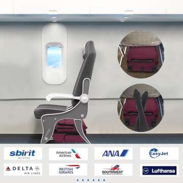 VANKEAN Carry On Underseat 16-inch Multi-functional Underseater Lightweight Overnight Suitcase with ...