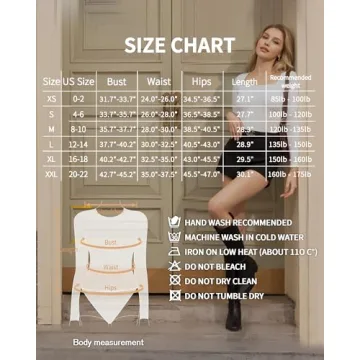 MANGOPOP Women's Long Sleeve Bodysuit - Stylish & Comfortable