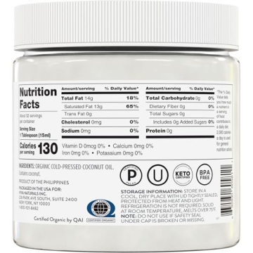 Organic Cold-Pressed Extra Virgin Coconut Oil 16 fl oz