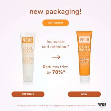 VERB Curl Cream – Vegan Curl Styling Cream – Lightweight Leave In Curl Defining Cream – Anti-F...