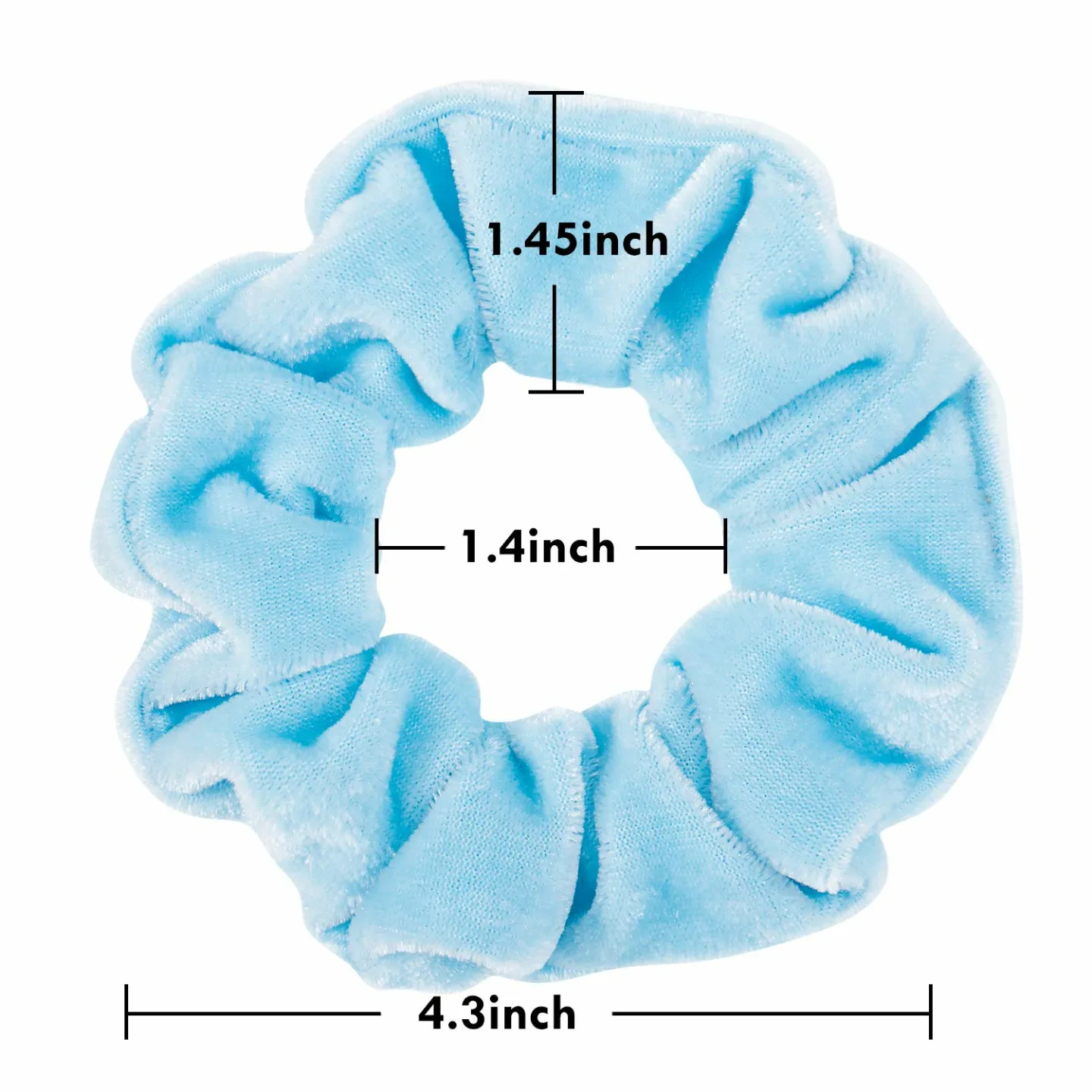 Macaron Theme Velvet Hair Scrunchies - 12 Colors