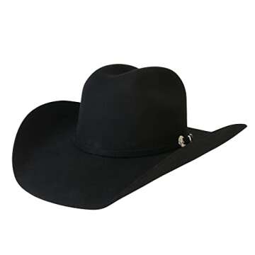 Justin Americana Black 3X Wool Cowboy Hat for the Authentic Cowboy