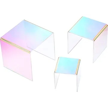 Stylish 6 Pack Acrylic Display Risers for Perfect Showcasing