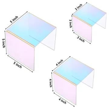 Stylish 6 Pack Acrylic Display Risers for Perfect Showcasing