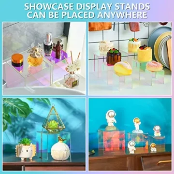 Stylish 6 Pack Acrylic Display Risers for Perfect Showcasing