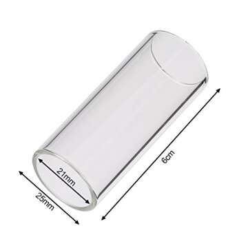 Enhance Your Sound with 2 Glass and Stainless Steel Slide Set for Guitar and Bass